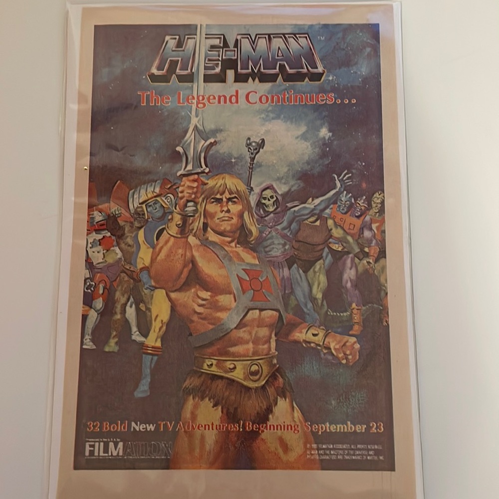 Vintage 80s HeMan Masters of the Universe Comic Book Ad